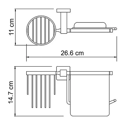 Держатель освежителя воздуха WasserKRAFT Lippe К-6500 K-6559 хром