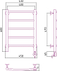 Полотенцесушитель электрический Стилье Формат 12 600x400 00512-6040 правый, хром