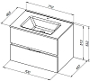 Тумба под раковину Aquanet Алвита New 70 00303910 коричневый