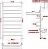 Полотенцесушитель водяной Ника Trapezium ЛТ ВП 120/50-8 с полкой