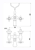 Смеситель для ванны с душем Timo Ritz 0144Ychrome/goldcross золото, хром