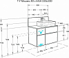 Тумба с раковиной Aquaton Мишель 80 1A2445K1MIX40, дуб эндгрейн/белый