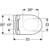Инсталляция Geberit с безободковым унитазом Geberit Selnova Rimfree, 500.153.07.1, сиденье микролифт, комплект Идеальная пара