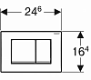 Кнопка смыва Geberit Delta 30 115.137.46.1, хром матовый