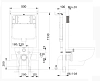 Инсталляция Aquatek Standart INS-0000020 для подвесного унитаза +Звукоизоляционная прокладка