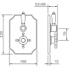 Смеситель для душа Huber Victorian VT00728021 хром, белый