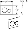 Кнопка смыва Geberit Sigma20 115.781.SN.1 нержавеющая сталь