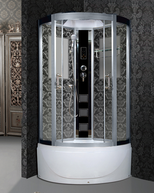 Душевая кабина Niagara Lux 7710B 100x100x220, хром чёрный