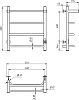 Полотенцесушитель электрический Ewrika Сафо FT 60х50, с полкой, хром