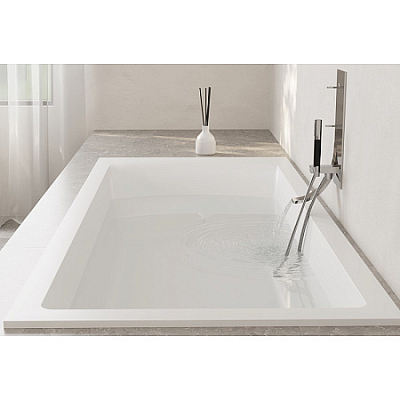 Ванна из искусственного камня Salini Cascata S-Stone 180x80 104523M, белый матовый