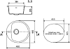 Кухонная мойка Ulgran U-407-308 чёрная