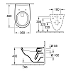 Инсталляция Geberit Duofix c унитазом Villeroy&Boch O.novo 5660H101, подвесной, сиденье микролифт, клавиша хром, комплект