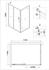 Душевой уголок Niagara Nova 120x110 NG-42-12AG-A110G, профиль золото, стекло прозрачное