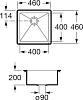 Кухонная мойка 46 см Roca X-Tra 876710465