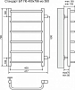 Полотенцесушитель водяной Terminus Стандарт П6 400x796 с боковым подключением 500 4670030725318