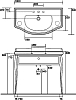 Тумба с раковиной Kerasan Retro на двух ногах (100 см)
