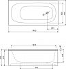 Акриловая ванна Cezares 140х70 ECO-140-70-40-W37