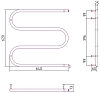 Полотенцесушитель электрический Стилье М-образный 00503-6060 хром
