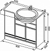 Тумба с раковиной Aquanet Марсель 90 R 00212890 б/к, белый