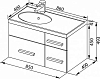 Тумба с раковиной Aquanet Данте 85 L 00213013 белый