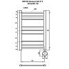 Полотенцесушитель электрический Grois Barcod Баркод П9 50/80 GR-011 черн мат черный