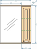 Зеркало-шкаф Stella Polar Кармела 65/С SP-00000181 с подсветкой, правый, карпатская ель