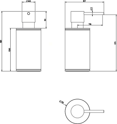 Дозатор для жидкого мыла Gessi 316 54738#239, steel brushed / черный