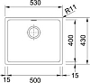 Кухонная мойка 53 см Franke Kubus KBG 210-53 135.0339.247, ваниль