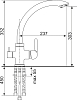 Комплект Мойка кухонная Domaci Солерно DN 750-04 платина + Смеситель UQ-017-04 платина