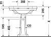 Раковина Duravit 1930 Series 0438800000 (043880 00 00), белый