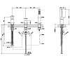 Смеситель на борт ванны Gessi Rettangolo 20043#299, черный матовый