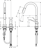 Смеситель для кухни Axor Citterio M 34822930, медь