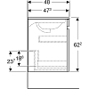 Мебель для ванной 60 см Geberit Renova Plan 529.915.01.6 белый