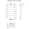 Полотенцесушитель электрический Тругор Приоритет серия 1 Приоритет1/элТЭН10060П хром