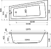 Акриловая ванна Excellent Ava Comfort 150x80 левая