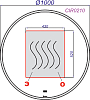 Зеркало Aqwella Clarberg Circle 100 CIR0210 с подсветкой и подогревом с сенсорным выключателем