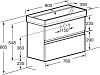 Тумба с раковиной Roca Oleta 80 ZRU9307573 + смеситель, капучино