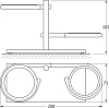 Стакан Ellux Domino DOM 004-C04 с мыльницей