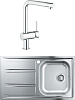 Комплект Кухонная мойка Grohe K400 31566SD0 + Смеситель Grohe Minta 32168000 для кухонной мойки