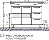 Тумба с раковиной СанТа Турин 105 3 ящика