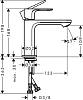 Смеситель для раковины Hansgrohe Rebris S 72520000, хром