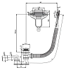 Слив-перелив для ванны AlcaPlast A516CKM хром