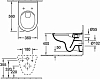 Инсталляция с клавишей смыва Grohe Rapid SL 38772001 с унитазом Villeroy & Boch O'Novo 5660HR01 с сиденьем микролифт