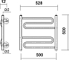 Полотенцесушитель водяной Domoterm Офелия П6 50x50 Офелия П6 500x500 АБР, античная бронза