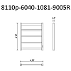 Полотенцесушитель электрический Маргроид Вид 81-10 Профильный 8110p-6040-1081-9005R черный