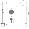 Душевая система Rea Roger REA-P0692 черный