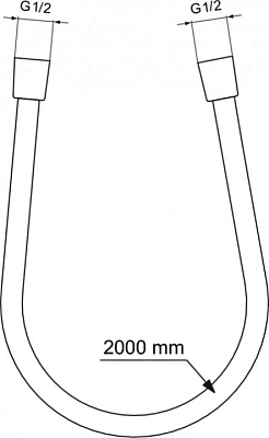 Душевой шланг 200 см Ideal Standard Idealflex BE200AA, хром