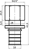 Переходник Stout SFA 0002 16xG 1/2" аксиальный с внутренней резьбой