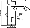 Смеситель для биде WasserKraft Elbe 7406, черный матовый