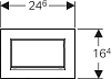 Кнопка смыва Geberit Sigma 30 115.893.KX.1 нержавеющая сталь